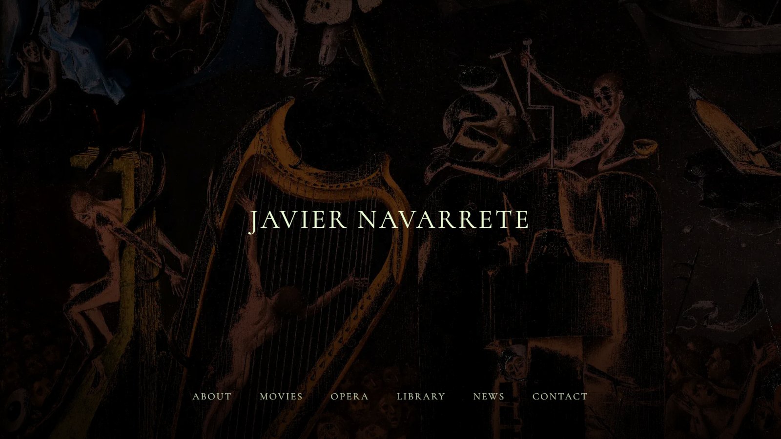 Javier Navarrete website screenshot